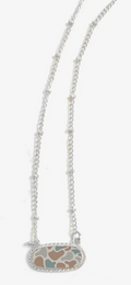 Silver camo necklace