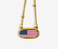 Flag Necklace Gold