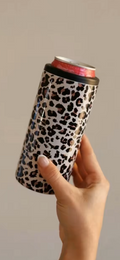 Cheetah Print Slim Can Koozie